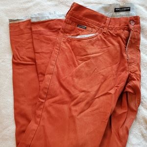 Dolce and Gabbana Burnt Orange Jeans